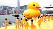 Giant Rubber Duckie Makes Waves in Hong Kong