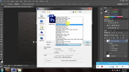 Make a metal effect logo on Photoshop cs 6.