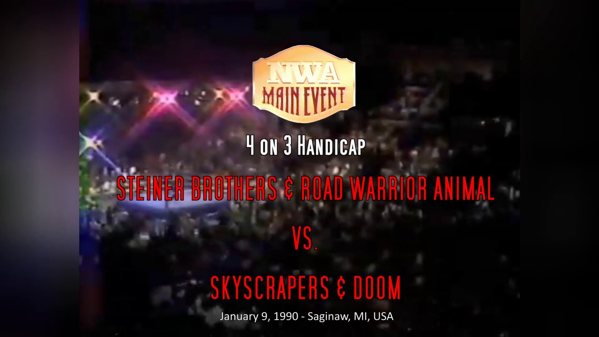 1990-01-09 NWA Main Event - 4 on 3 Handicap - Steiner