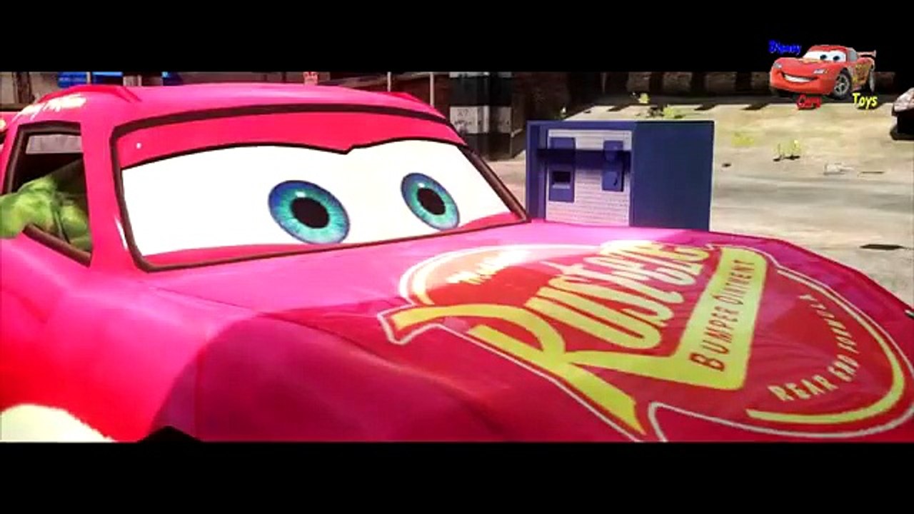 McQueen Cars & Lightning Mcqueen Dinoco ft The Amazing Spiderman & Marvel Superhero Superman & Hulk!
