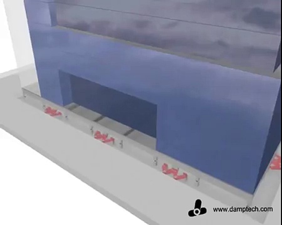 Base isolation of buildings using rotational friction dampers