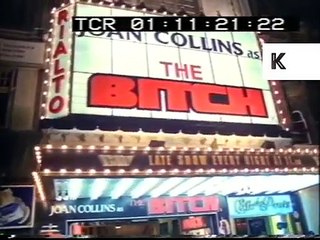 1970s London Soho and Chinatown at Night, Rare Footage from 35mm