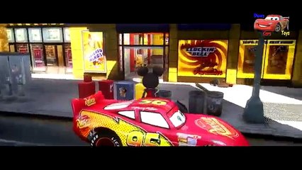 Mickey Mouse meets his best friend Disney Cars Lightning McQueen!