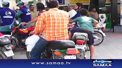 Frustrated man tries to run bike on diesel