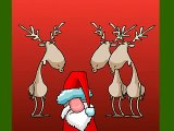 Christmas funny deer   Santa singing Basketcase by Greenday﻿