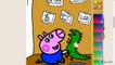 Peppa Pig en Español Colorear a George y su Dinosaurio Juego de pintar ᴴᴰ ❤️