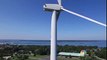 Drone Spots Sunbathing Monk Catching Rays on a 200-Foot Wind Turbine