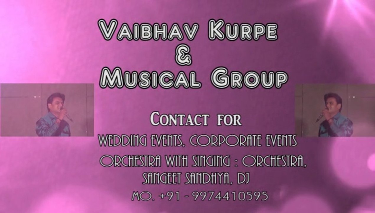 Orchestra for Pre Wedding Function. Vaibhav Kurpe & Group, Vadodara, Gujarat. India. +91-9974410595