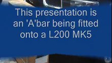 Bull Bar / Nudge / A Bar fitting on Mitsubishi L200 at Formula4 (UK)