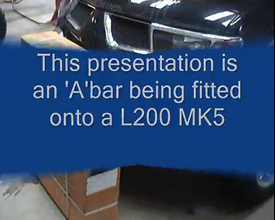 Bull Bar / Nudge / A Bar fitting on Mitsubishi L200 at Formula4 (UK)