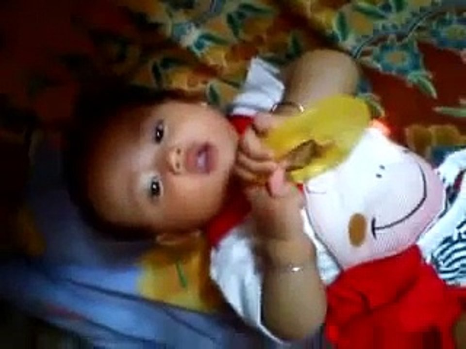 Funny Baby laughing when she sleep