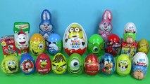 Van television - 33 Surprise Eggs Kinder Surprise Spongebob Mickey Mouse Disney Pixar Cars Eggs