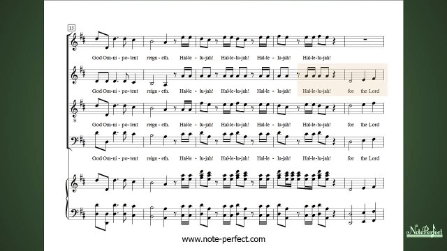 Hallelujah (Alto) - Messiah by G F Handel - Learn The Alto Choral Part