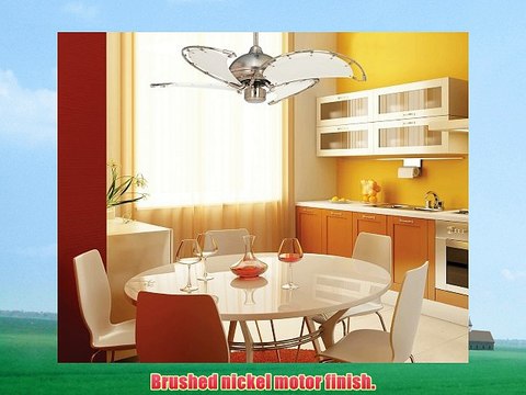 40 Aerial Brushed Nickel White Blades Ceiling Fan