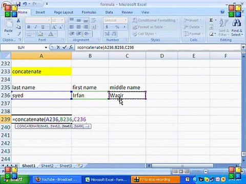 Left,right,upper,lower formulas in MS Excel Tutorial Urdu/Hindi Part 18