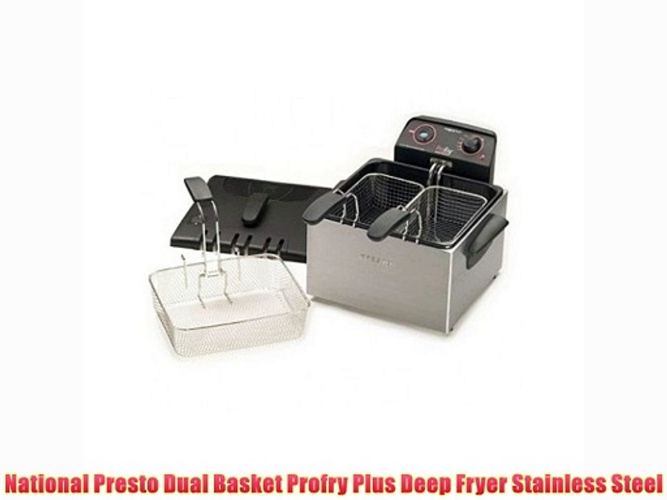National Presto Dual Basket Profry Plus Deep Fryer Stainless Steel