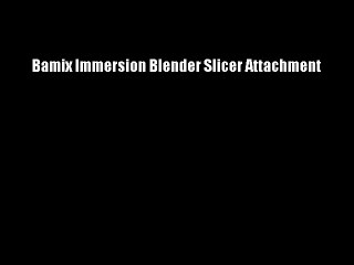 Bamix Immersion Blender Slicer Attachment