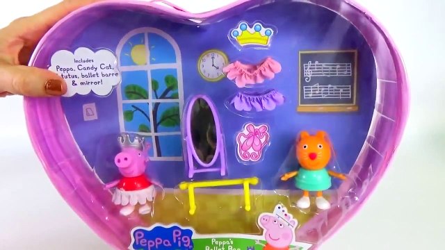 Peppa Pig e Candy Fazendo Ballet em Português Peppa Ballet Bag Toys Juguetes Brinquedos