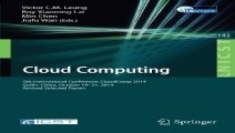 Cloud Computing 5th International Conference CloudComp 2014 Guilin China October 19-21 2014 Revised Selected...