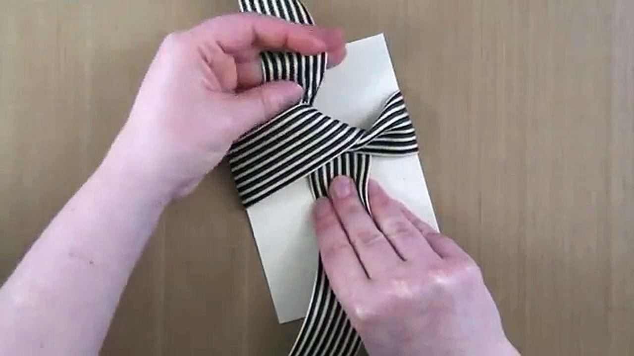 Tying A Bow With Wide Ribbon