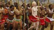 Zulu Maidens in the annual Reed Dance at swaziland