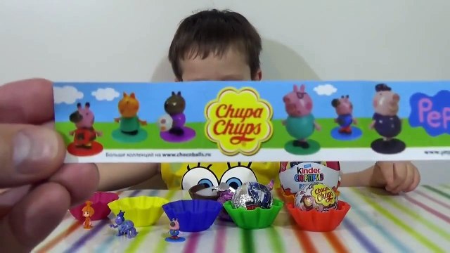 Mister Max Миньены Киндер Свинка Пеппа Маша и Медведь Чупа Чупс сюрприз игрушки surprise balls eggs