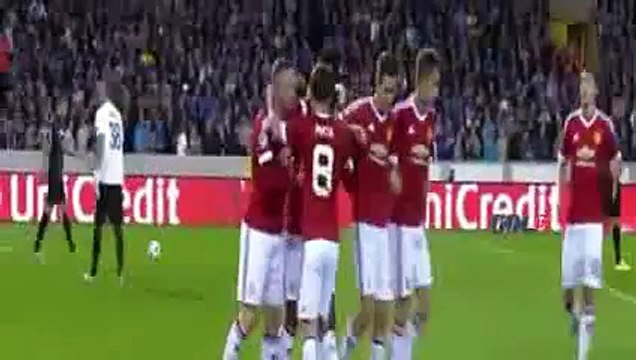 Wayne Rooney Hattrick Goals vs Club Brugge - Individual Highlights 2015