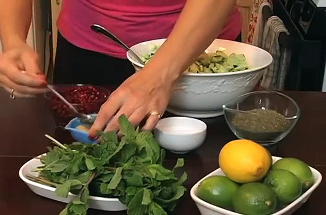 ARABIC YOGURT & CUCUMBER WITH MINT SALAD-How To Video
