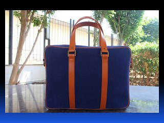History of Men Leather Briefcase