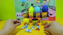 Play Doh Surprise Eggs Peppa Pig Lego Monsters University The Smurfs Dora Hello Kitty Toys