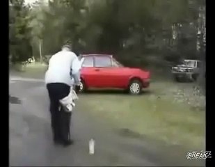 Spud Gun Destroys Car