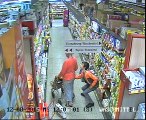Kid steals wallet from lady's bag in supermarket