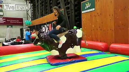 MOM GETS KNOCKED OUT BY MECHANICAL BULL!!!