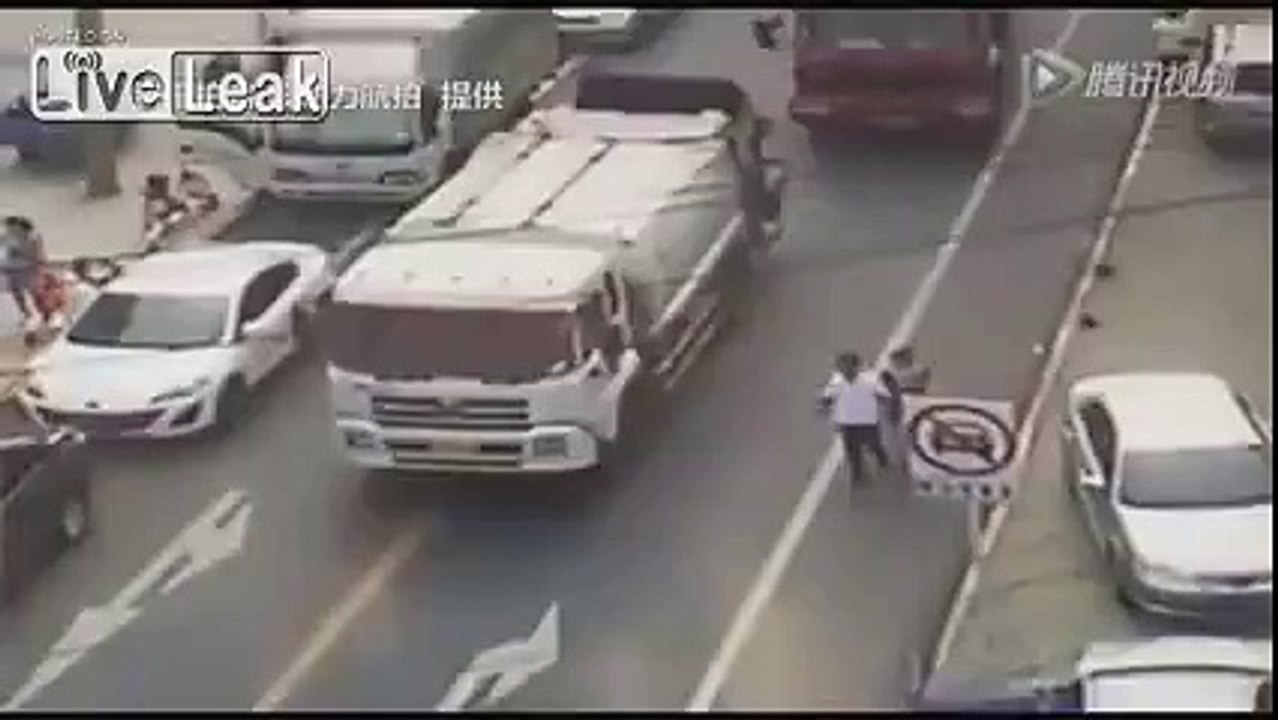 Couple Run Over by Truck in China