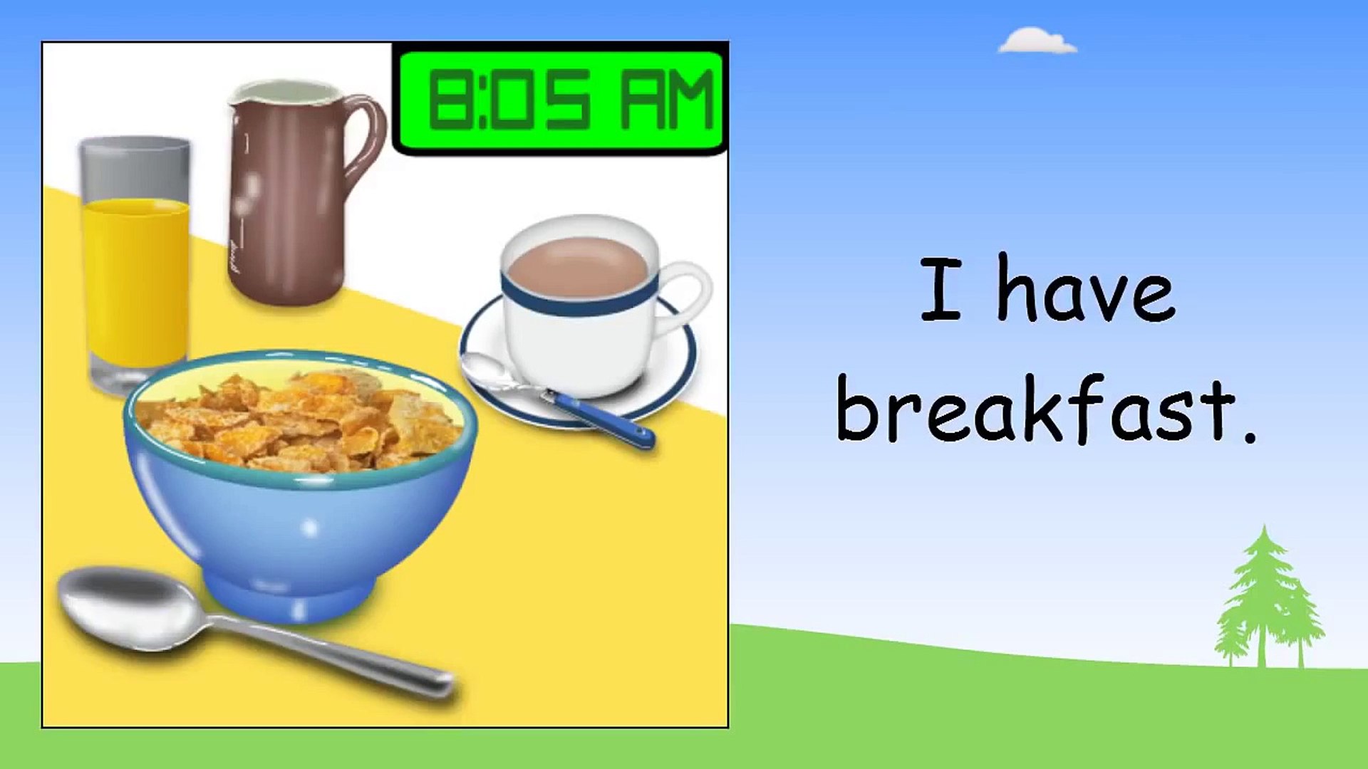 Daily routine in English   Beginner English Lessons for Children