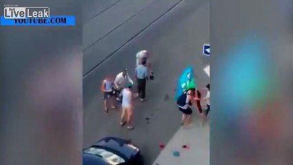 Street Fight . Paratroopers vs Migrants . 1 KO