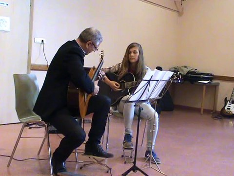 M2U01981, duo guitares, Oasis Wonderwall, fete de la musique à Scy Chazelles le 21 06 2015