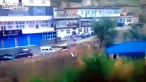 Vehicles Washed away as Road Collapses into River *Volume*