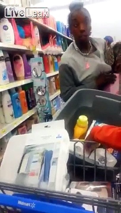 Crazy Woman At Walmart Talking Shit, Shoplifting And Last But Not Least...