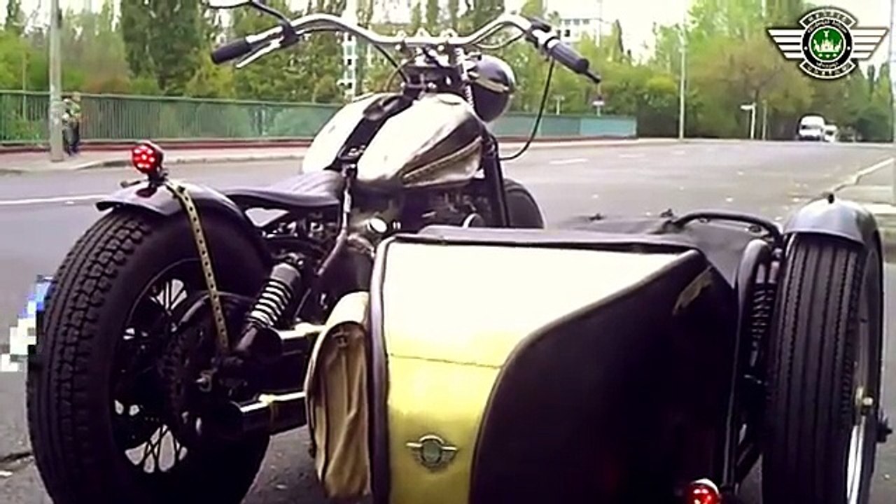 harley ironhead bobber sidecar dnepr "elenifae" - walk around