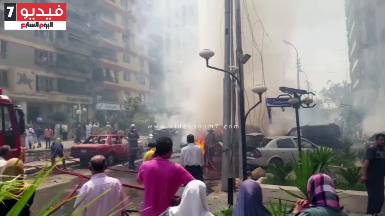 بالفيديو..أول لحظات أنفجار موكب النائب العام