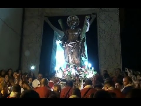 Gricignano (CE) - Festa Sant'Andrea, il silenzioso rientro della statua (31.08.15)