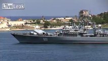 Russian ship missile explodes during launch in sevastopol Harbour