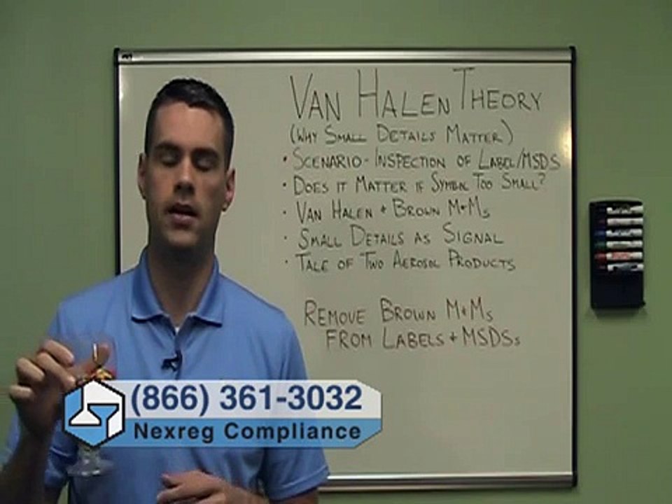 The Van Halen Theory of Regulatory Compliance - MSDS & Label