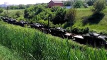 Russian Tanks, APCs And Other Military Equipment Is Shipped Toward Ukraine