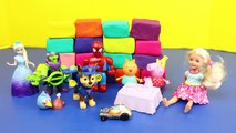 Play-Doh Brick Wall ★ Transformers Punching Peppa Pig, Spiderman, Kinder Surprise Eggs Dis