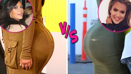 Kim Kardashian V. Khloe Kardashian — Booty Battle In Skintight Dresses