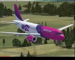 Wizzair Airbus A320-233 Landing in Gdansk Airport(Microsoft flight Simulator X)