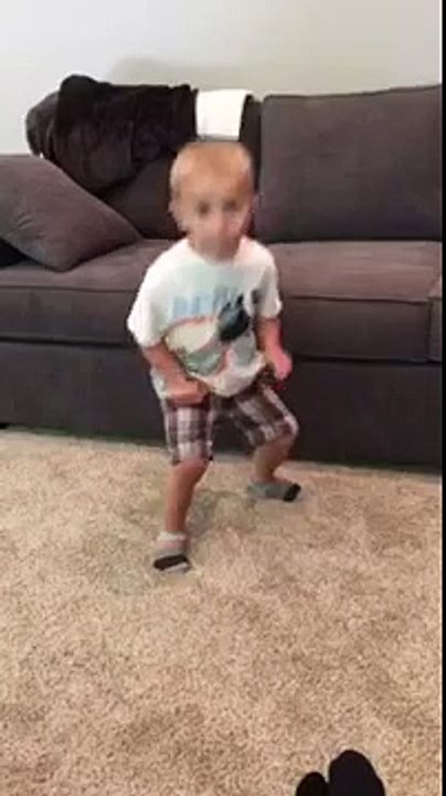 Kid dancing to uptown funk