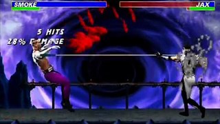 Ultimate Mortal Kombat 3 - Robot & Human Smoke